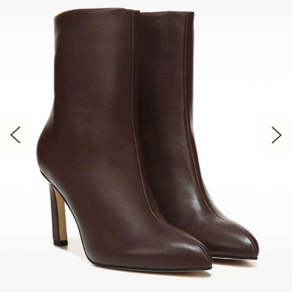 NWT Franco Sarto Elegant Brown Heeled Boots chocolate